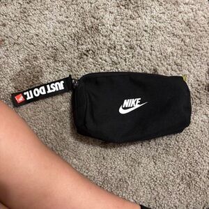 Nike Black Pouch with White Swoosh and Strap